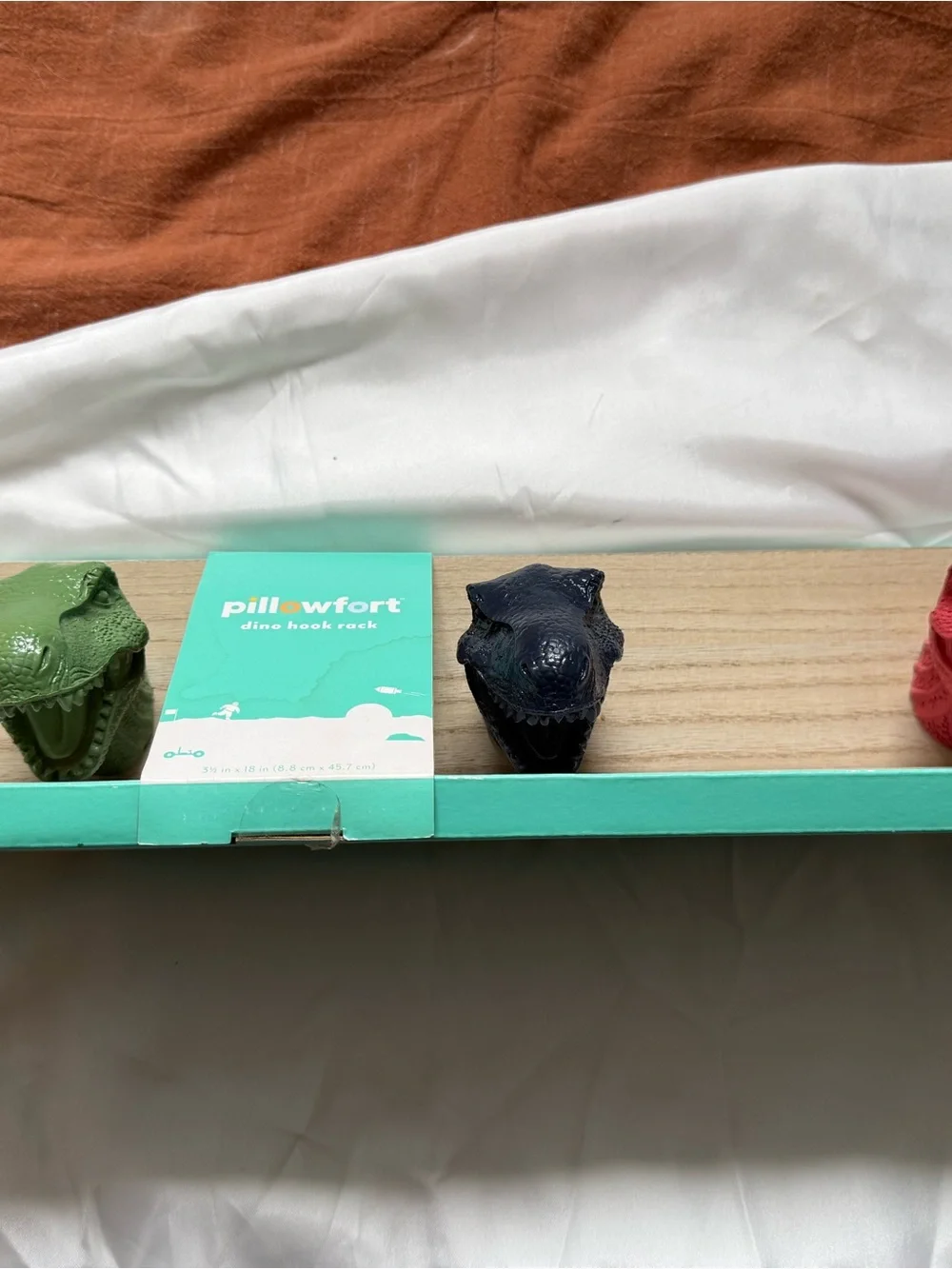 Pillowfort Teal Dino Hook Rack
